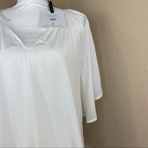 Agnes & Dora Flutter Sleeve‎ Blouse Ivory XS top - Picture 5 of 10